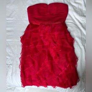 BCBGMaxazria - Red Formal Ruffle Dress